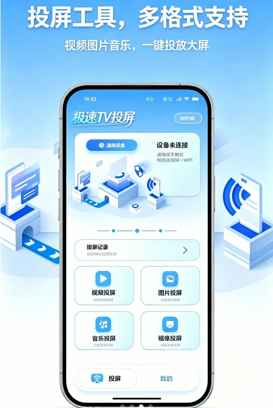 极速TV投屏1.0.0 无线投屏工具 极速TV投屏1.0.0 无线投屏工具