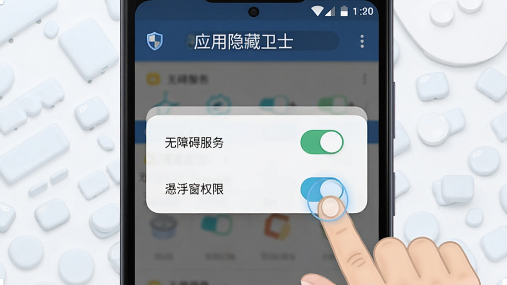 一张安卓手机操作指南的示意图,画面中