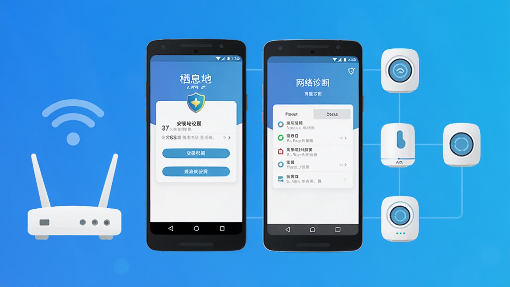 �ƶ���ʹ�ù���ʾ��ͼ������չʾһ����׿�ֻ�����Ļ����ʾ��Ϣ��APP�İ�װȨ�����ý�����������Ͻ��棬�ֻ��Է���һ��·����ͼ��Ͷ�������豸ͼ�꣬����Ϊ������ɫ���䣬���Ϊ��ƽ���Ƽ��廭��ϸ�����������ʸɾ����޶���Ԫ��