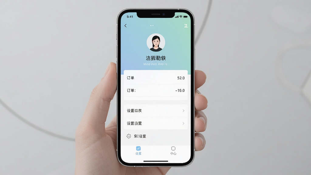 车到勒软件个人中心页面的手机截图,屏幕显示用户头像、昵称、订单统计、设置选项等,布局清晰,色调柔和,画质高清,干净无多余元素
