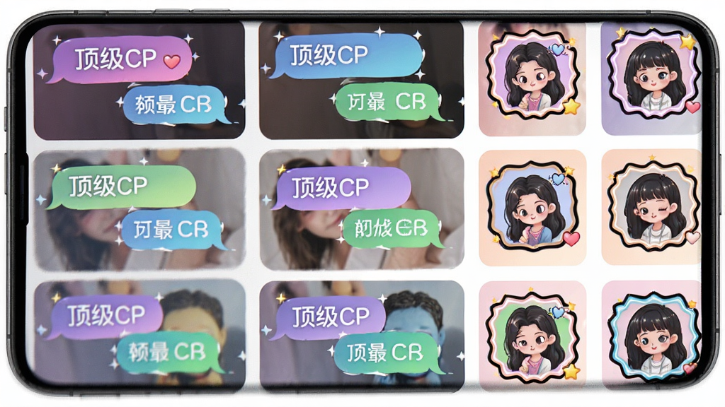 一张展示手机应用个性化装扮商城的图片,画面中手机屏幕显示