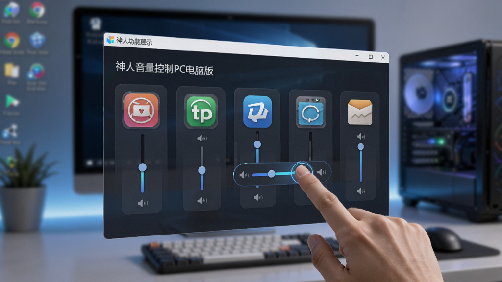一幅AI生成的软件功能展示图,画面中