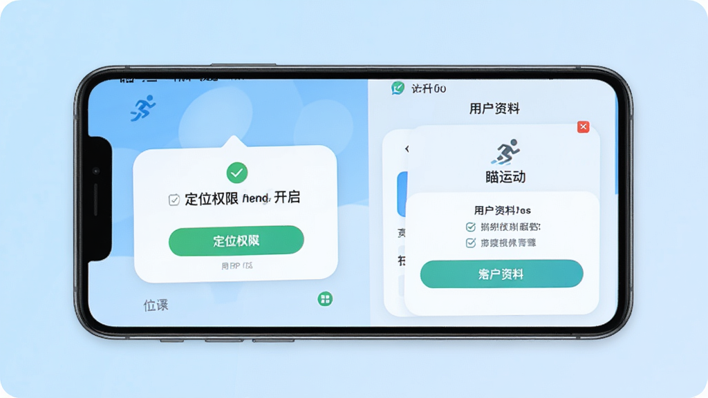 һ��չʾ�����˶���APP��������ҳ���ͼƬ����������Ϊ�ֻ���Ļ����Ļ����ʾ��λȨ�޿�����ʾ���û��������Ʋ��裬����Ϊǳ��ɫ���䣬��������������Ѻã�ϸ�ڷḻ�����ʸɾ����޶���Ԫ��