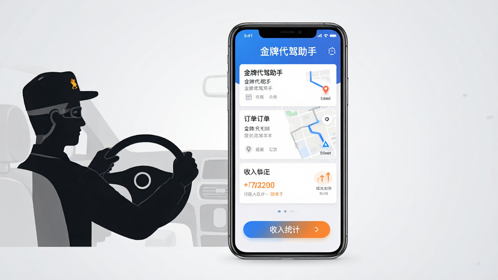 画面主体为一部智能手机,屏幕上显示