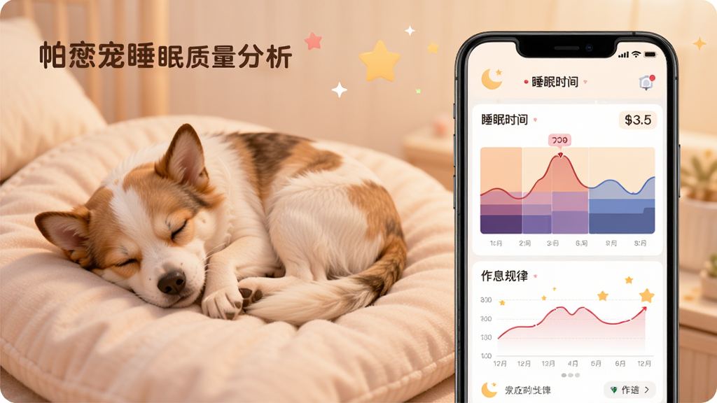 �����˯�������������棬����Ϊһֻ����˯���ĳ�����ֻ���Ļ�ϵ�˯�߽׶�ͼ�������ֲ������·ֲ㹹ͼ���Ű�ͻ��˯������������ժҪ�����Ϊ���ůɫϵ��ϸ�ڰ�����ǳ˯��ɫ�顢˯��ʱ�����֡���Ϣ�������ߡ���������װ��Ԫ�أ����ʸ��壬����ɾ����޶���Ԫ��