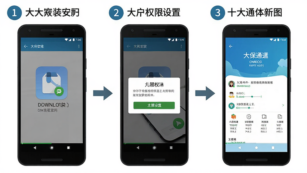 һ��չʾ��ͨApp�ڰ�׿�ֻ��ϰ�װ��Ȩ�����ò����ʾ��ͼ�������Ϊ�������֣������ʾ���ذ�װ�����棬�м���ʾȨ�������������Ҳ���ʾ���������棬������Ϊ�̳�ͼ�⣬ϸ�ڰ����ֻ��߿������Ĳ����š���ͷָ�������ʸ��壬����ɾ����޶���Ԫ��