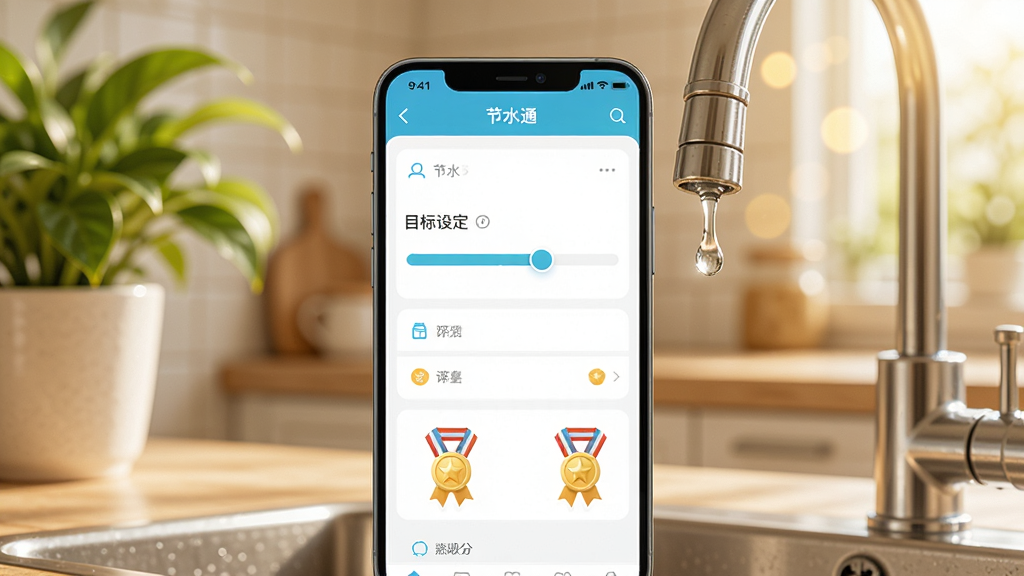 ����չʾ����ˮͨ��Ӧ���ڵĽ�ˮ�ƻ�����ҳ�棬�ֻ���Ļ����Ŀ���趨�����ѫ��ͼ�꣬����Ϊ��ܰ�ļҾӳ���������ˮ��ͷ��ˮ����д���ֻ������γ�ǰ�󾰶Աȣ����ֲ��þ��й�ͼ�����Ϊ��������磬ϸ�ڰ�����ɫֲ��������ߣ����������ɾ���