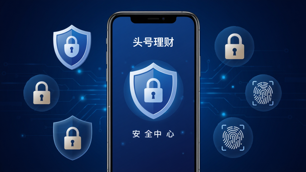 一个安全防护主题的生图,画面中央是一部手机,手机屏幕显示