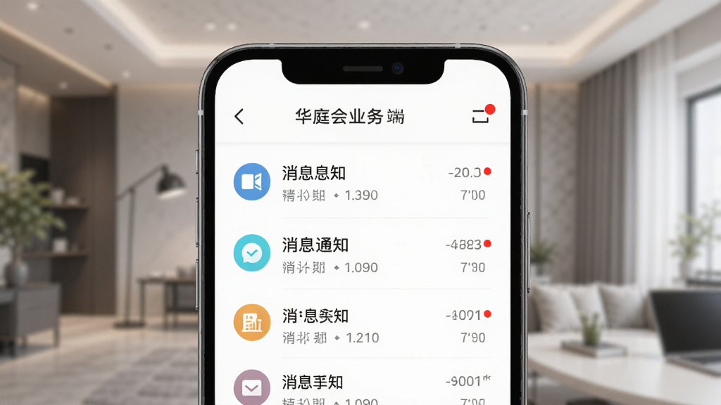 ��ͥ��ҵ��� ��Ϣ֪ͨ���Ľ��棬����Ϊ�ֻ���Ļ��ʾ��Ϣ�б��ͺ�����ѣ�����Ϊ���������·���Ϣ��Ŀ���Ű����������ɾ�������ϸ�ڰ���ʱ�����ͼ�꣬���ʸ��壬�ɾ����޶���Ԫ��