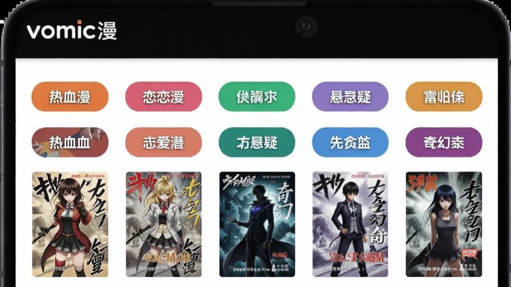 手机屏幕中展示