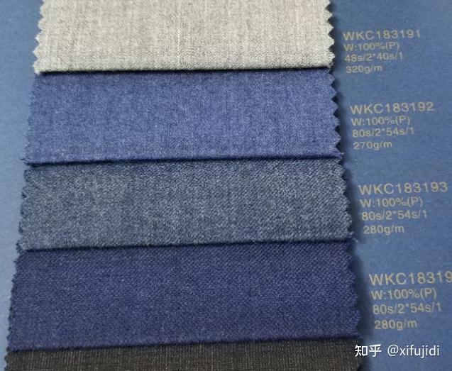 知服定制不同场景西装面料颜色对比展示图