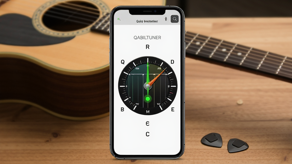 һ��չʾQABILTUNER���������������������ͼƬ������������һ�������ֻ�����Ļ����ʾ�ŵ������̺�����ָʾ��������һ��ľ�����Ͳ�Ƭ����ľ�������ϣ����岼�ּ�����������Ϊдʵ��Ʒչʾ���ϸ�ڰ����ֻ���Ļ�ϵ�ָ��̶�����ɫ�Խ�ָʾ�ƣ����ʸ��壬����ɾ����޶���Ԫ��