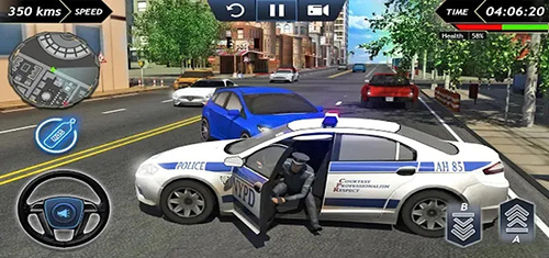 犯罪城警车模拟器游戏安卓版 新手操作界面 警车追捕任务画面