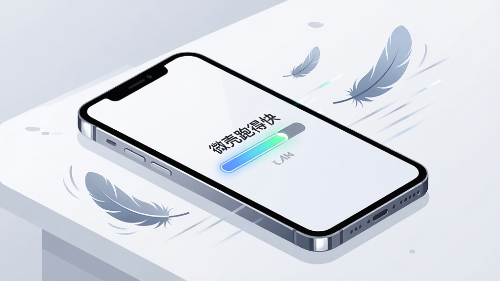插画风格,画面主体是一部智能手机斜放于桌面,手机屏幕显示