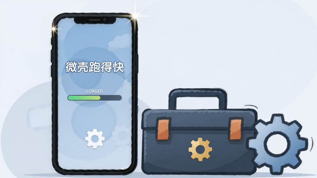 插画风格,画面主体是一部手机屏幕显示