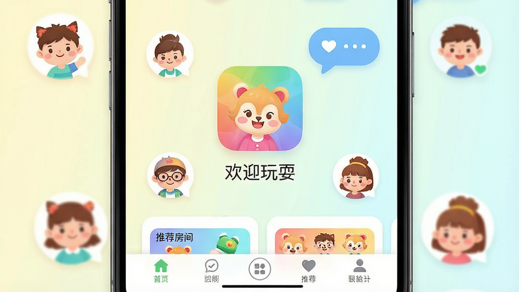 һ��չʾ��һ����ˣ��Ӧ����������ֻ���Ļ��д������������Ӧ��ͼ���뻶ӭҳ������Ϊ������ǳɫ���䣬��Χ�����ſ�ͨ�������ͷ����Ի����ݣ����ּ����У�������»��ã�ϸ�ڰ����ײ����������Ƽ����俨Ƭ�����������ɾ����޶���Ԫ��
