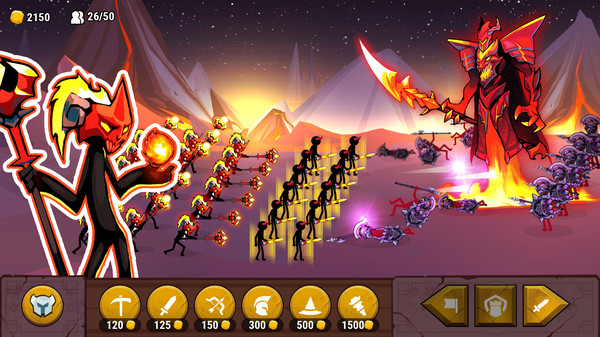 火柴人战争战斗世界游戏安卓版(Stickman War Battle World)新手兵种搭配与开局布阵游戏画面