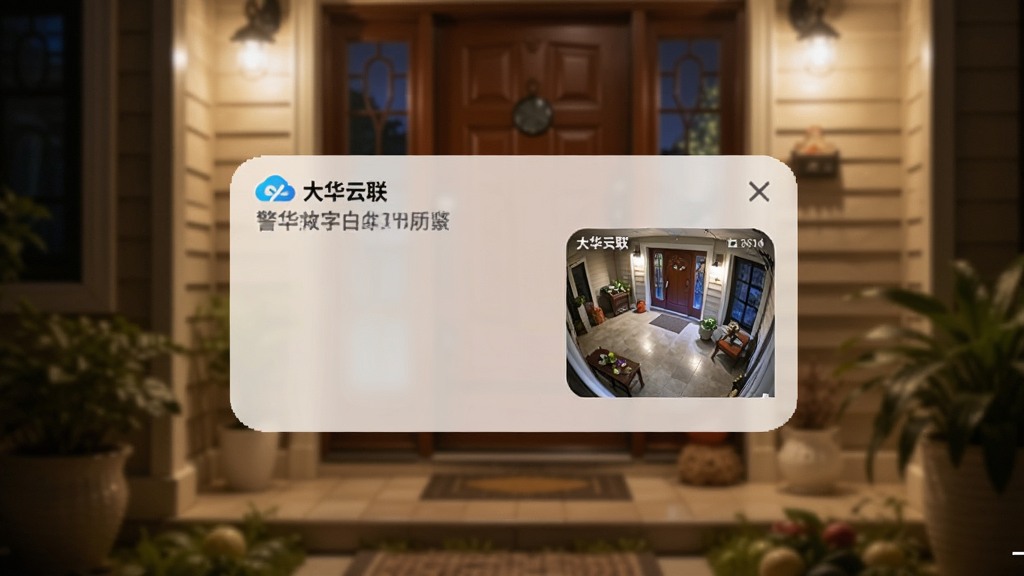 手机屏幕弹出报警通知卡片,卡片上显示