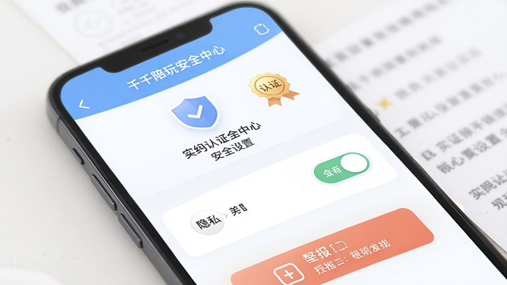 ǧǧ���氲ȫ���Ľ���չʾ����������Ϊ�ֻ���Ļ�ڵ�ʵ����֤�밲ȫ����ҳ�棬����Ϊ���·����ṹ���Ű�����ֱ�ۣ����Ϊ��ˬǳɫϵUI��ƣ�ϸ�ڰ�������ͼ�ꡢ��֤���¡���˽���ذ�ť���ٱ���ڣ����ʸɾ��������޶���Ԫ��