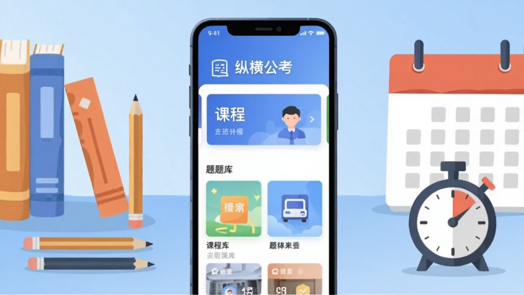 �����������һ�����������ֻ�����Ļ��չʾ���ݺṫ����APP��ҳ���棬�����γ̿�Ƭ�������ڣ��ֻ����໷���鱾��Ǧ�ʡ��������ʱ��Ԫ�أ�����Ϊǳ��ɫ���䣬������ñ�ƽ�廭��񣬲��ֶԳ����࣬ϸ�����������ʸɾ����޶���Ԫ��