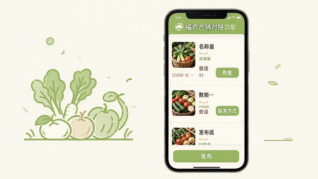 i��ũ�����Խӹ��ܽ��棬�ֻ���Ļ��չʾũ��Ʒ������Ϣ�б���������ƷͼƬ����ͼ�����ơ���������ϵ��ʽ��ť��ҳ��ײ��з�����ڣ���ɫ��ǳ�̺��װ�Ϊ��������Ϊ�ֻ�����չʾ����ศ�Լ���ũ��Ʒ�����廭��������±�ƽ�������������ɾ����޶���Ԫ��