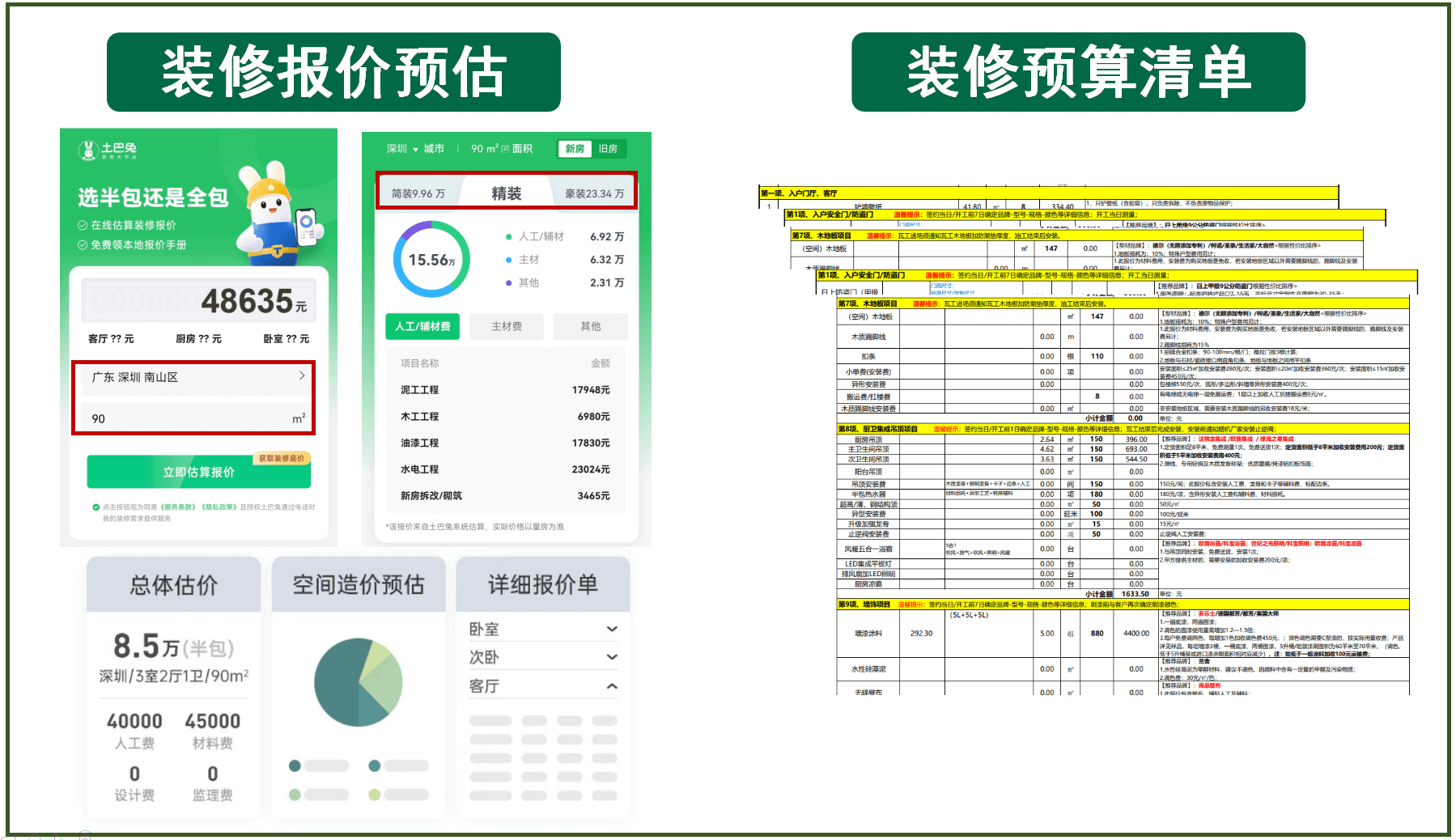 土巴兔装修报价明细表怎么看 装修报价单防坑 全文配图