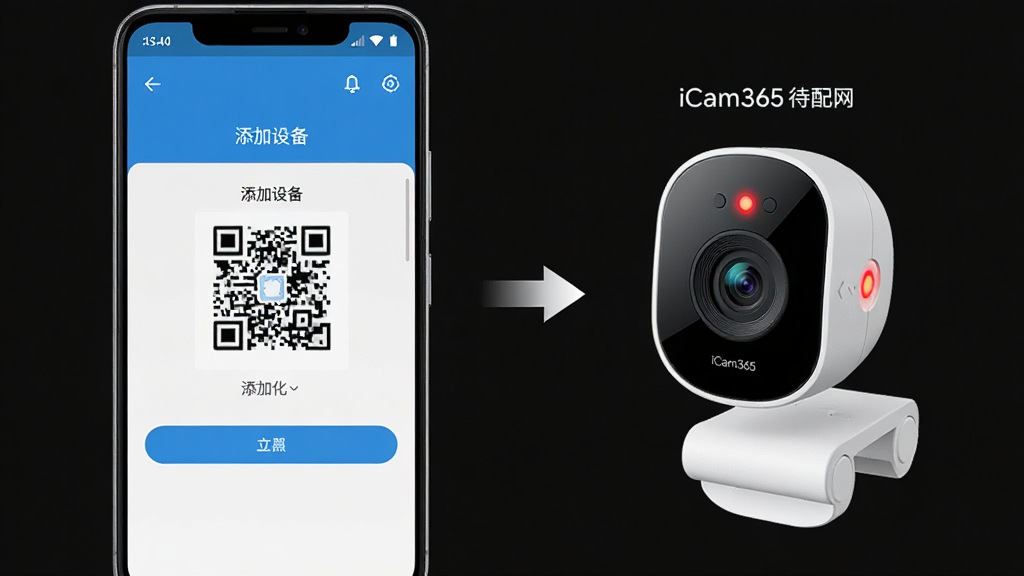 ����Ϊ��׿�ֻ���iCam365����ͷ���������������ֻ���Ļ��ʾɨ��󶨽��棬����ͷָʾ����˸������Ϊ�ֻ�������ͷ���š��м��ͷ���ӣ��Ű�Ϊ����ֻ��Ҳ��豸�����Ϊдʵ��Ʒչʾ�磻ϸ��Ϊ�ֻ�������������豸������������ͷ�Ա�ע��ƴ����������ʸ��塢�ɾ����޶���Ԫ��