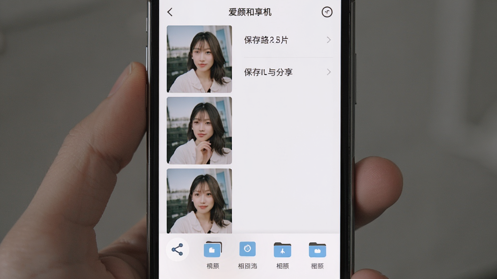 ���������Ƭ������������棬�ֻ���Ļ��ʾ��Ƭ����ͼ�����ͼ���б��������������У������ˬǳɫ��ϸ�ڰ�������·��ѡ��������ļ���ͼ�꣬�����������ɾ����޶���Ԫ��
