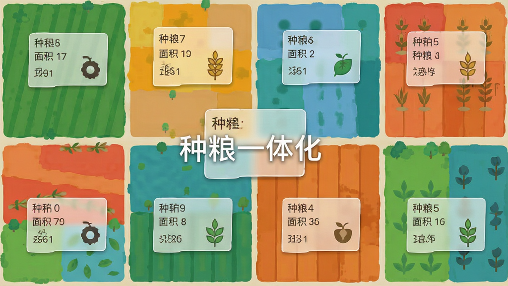 ����������һ�鱻���ֳɶ����ɫ�����ũ�︩��ͼ��ÿ��������������͸����Ϣ��Ƭ������Ϊũ��������������Ƭ����ֲ������Ϊ���ݿ��ӻ��廭��ϸ�ڰ����ؿ��š�������֡�����ͼ�꣬���ʸ���ɾ���ͼƬ�пɳ������֡�����һ�廯��