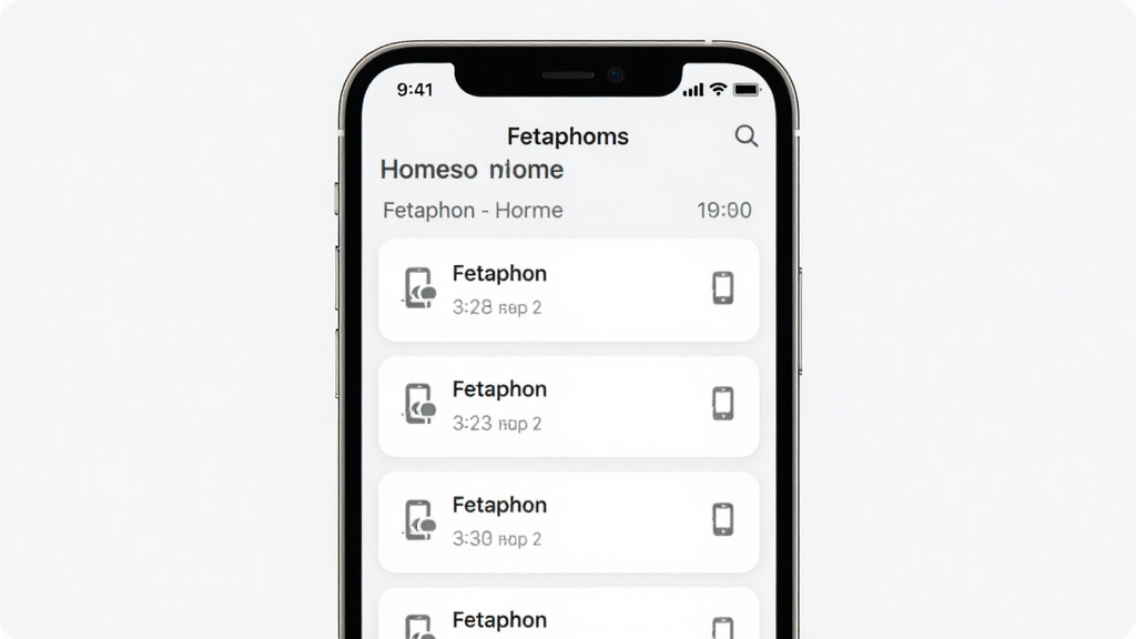 Fetaphon Home��Ϣ���Ľ���ʾ��ͼ���ֻ���Ļ����ʾ��ʱ�����е����Ѽ�¼�б�������Ϊ����������·���Ƭ�б�������Լǳɫ��ϸ�ڰ���ʱ������豸ͼ�꣬�����������ɾ����޶���Ԫ��