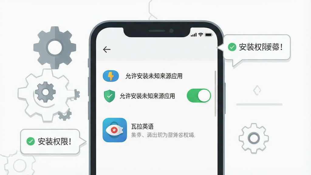 һ��չʾ�ֻ�APP��װȨ�����ý����ʾ��ͼ�������������ֻ���Ļ�ϵ�