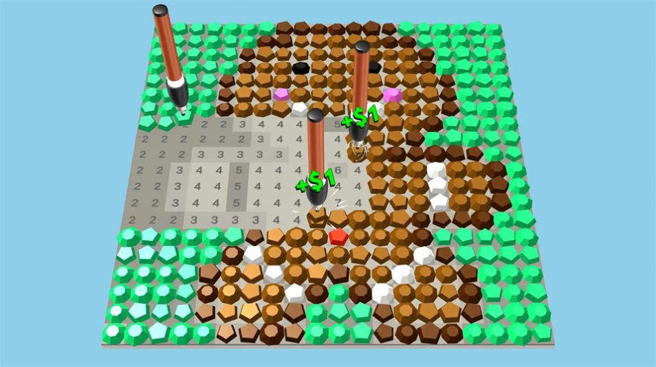 闲置钻石马赛克游戏安卓版(IdleDiamondMosaic)下载安装界面与游戏主画面截图