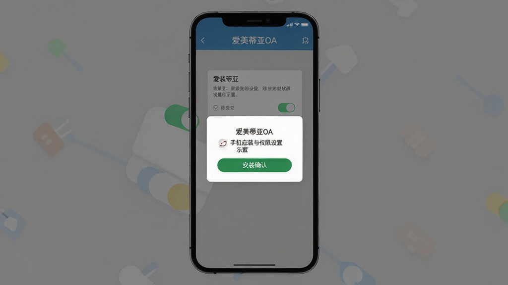 ����������OA���ֻ�Ӧ�ð�װ��Ȩ������ʾ��ͼ������Ϊ�ֻ���ĻչʾȨ�޿����밲װȷ�ϵ�����������࣬����ƽ����ϸ�����������ʸɾ����޶���Ԫ��