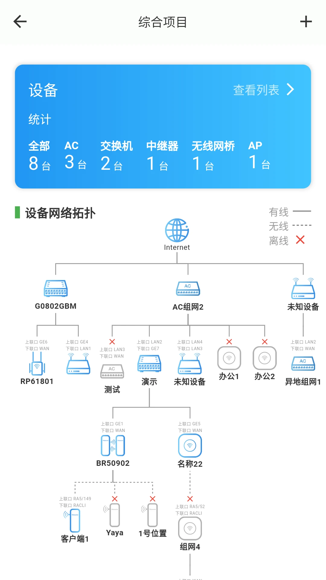 HiCloudiot安卓版 设备管理界面