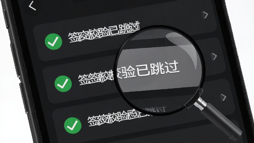画面展示手机屏幕上显示日志列表界面,列表中包含绿色对勾标记与