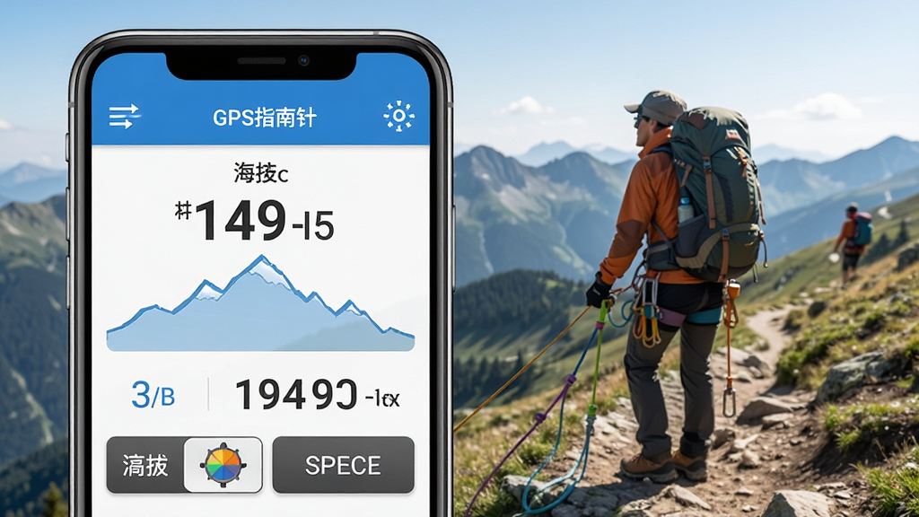 ɽͼGPSָ����Ӧ�ý���չʾ���θ߶Ⱥ��ٶ�������壬�����ǵ�ɽ�������ֻ���Ļ��������ʾ������ֵ���ٶ���ֵ��������дʵ��Ȼ�����������ɾ�