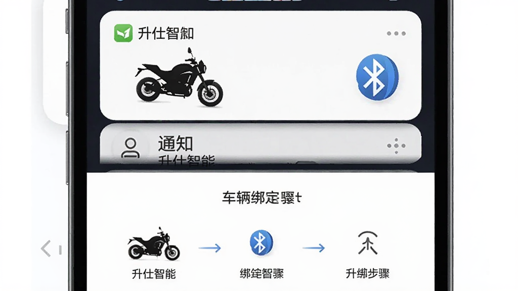 ��������Ϊ�ֻ�����չʾ��Ϣ֪ͨ�б��복�������̣������а���Ħ�г���Ӱ�������ź�ͼ�ꣻ����Ϊ���·ֲ㣬�Ϸ�Ϊ֪ͨ��Ƭ���·�Ϊ�󶨲���ʾ�⣻���Ϊ�ִ���Լ�Ƽ��磬ϸ���н�����ʾ���������ܡ����ֱ�ʶ�����ʸɾ��������޶���Ԫ��