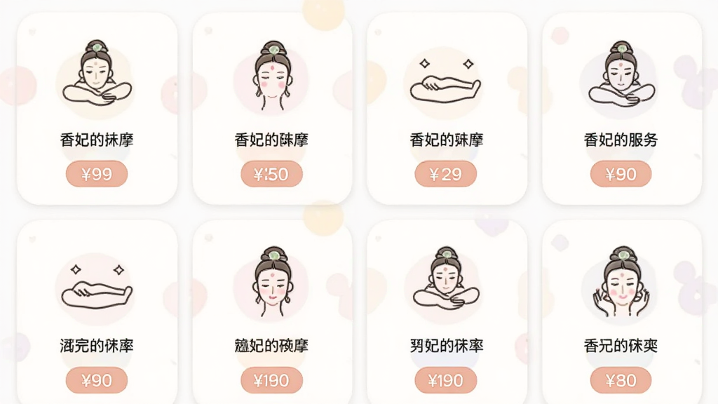 �������Ű�Ħ�������ҳ���ͼ��񣬻���չʾ���������Ŀ��Ƭ�������У�����Ϊ����״���зֲ������Ϊ���Բ�ǿ�Ƭ��ƣ�ϸ�ڰ���ÿ����Ƭ���м�����ͼ��ͼ۸��ǩ�����ʸ��塢�ɾ����޶���Ԫ��