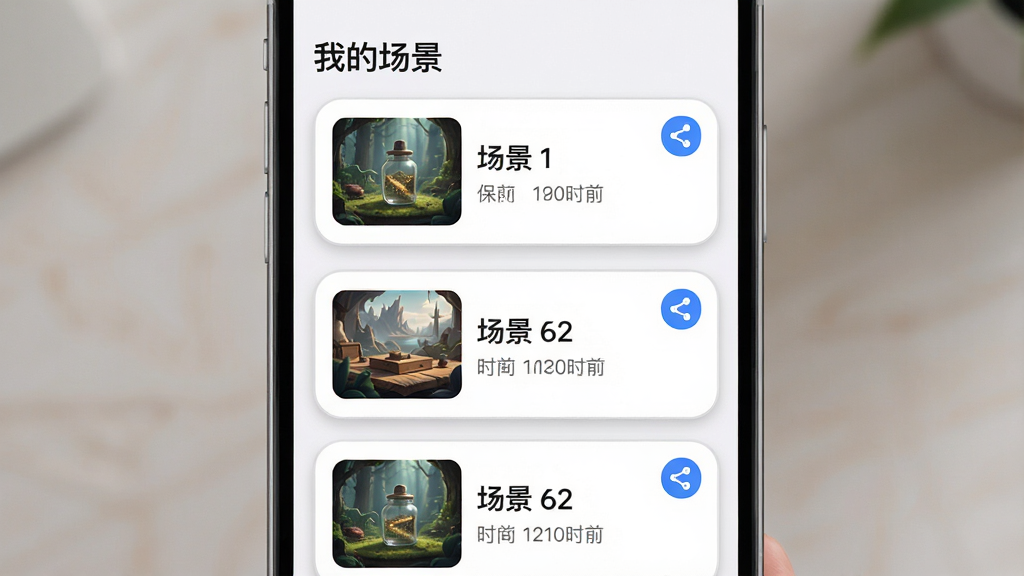 ��������Ϊ����ƿӦ�õĳ����������棬�������������������ų�����Ƭ��ÿ�ſ�Ƭ���Ϊ����Ԥ��ͼ���Ҳ�Ϊ�������ƺͱ���ʱ�䣬��Ƭ���Ͻ��з���ͼ�ꡣ����Ϊ�ֻ���Ļ����չʾ����Ƭ���ϵ����������С��Ű�������������