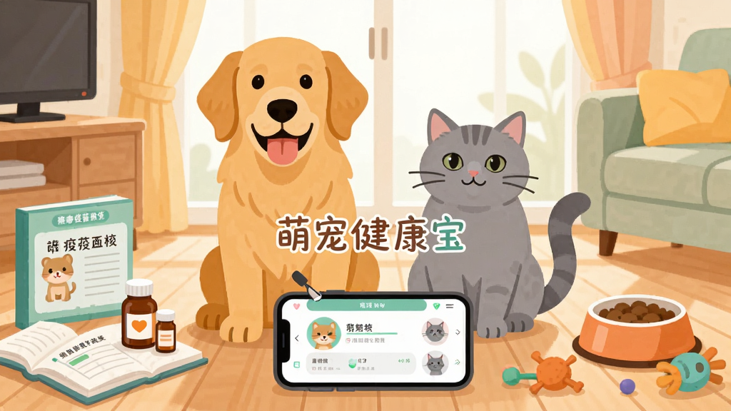 һֻ��ëȮ��һֻӢ��è�������������Ŀ���ľ�ذ��ϣ�ǰ���ڷ���һ����ʾ���｡����¼����������ֻ�����������ǳ������籾��ҩƿ���Ҳ���ʳ������ߣ������������ůɫ����ƽ�廭��񣬹�ͼ���жԳƣ�ϸ�ڷḻ�����������ɾ����޶���Ԫ�أ�ͼƬ�����ע���֡��ȳ轡������