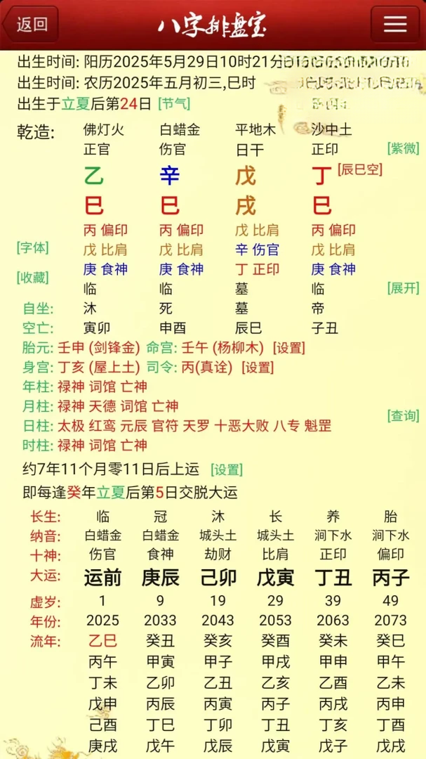 马国峻八字排盘宝2026.10.25 命理排盘工具
