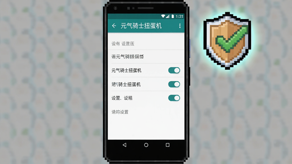 ���ط���棬������һ����׿�ֻ���Ļ��ʾ��װȨ�����ý��棬�Ա�Ư����һ�����ط�����ͼ����Թ���ǣ�����Ϊ�ֻ����С�ͼ�������Ͻǣ��Ű�������ͼ�����Ϊ��ƽ������Ϣͼ�磬ϸ�������ò˵���Ŀ�����ذ�ť�����ع��Σ����������ɾ��������д����֡�Ԫ����ʿŤ���������޶���Ԫ��