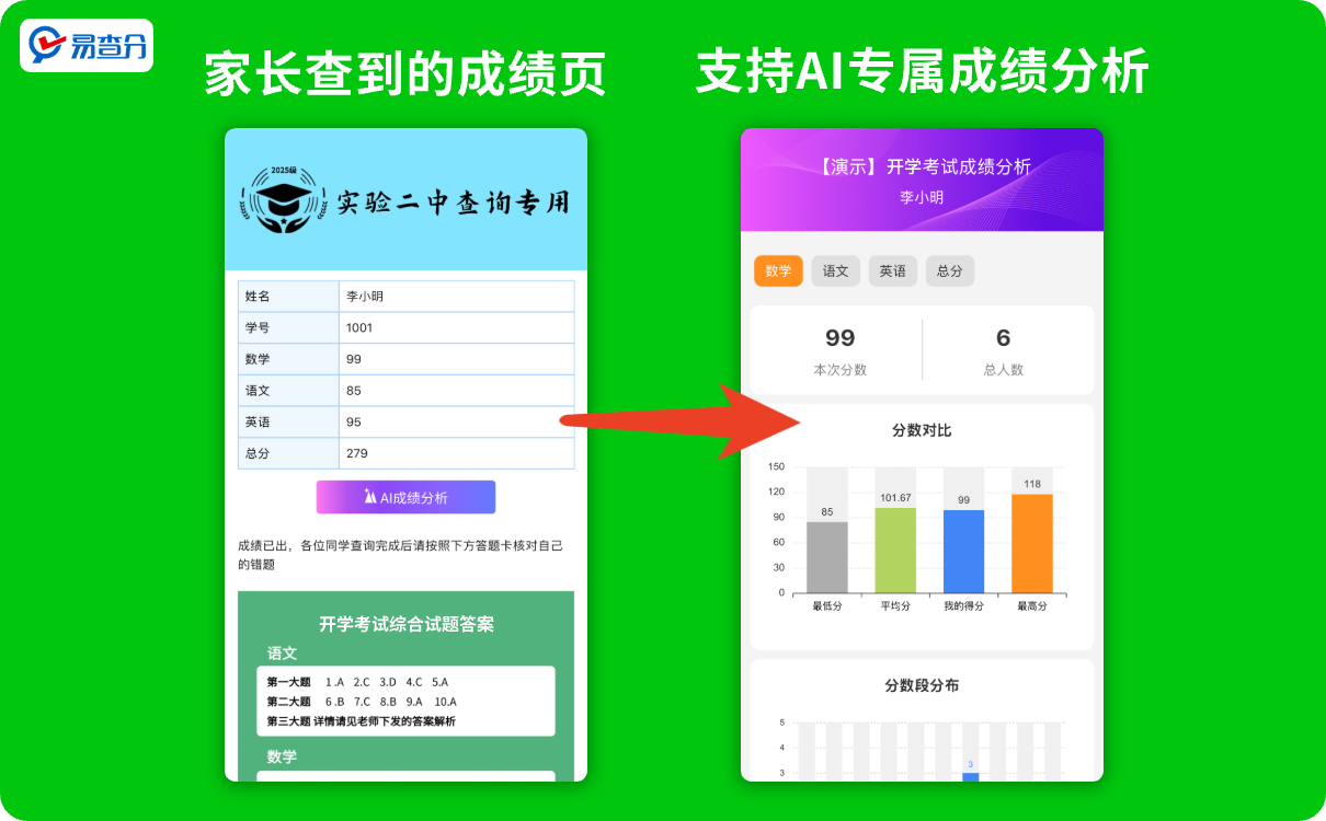 九科星家长端 安卓版 成绩查询界面