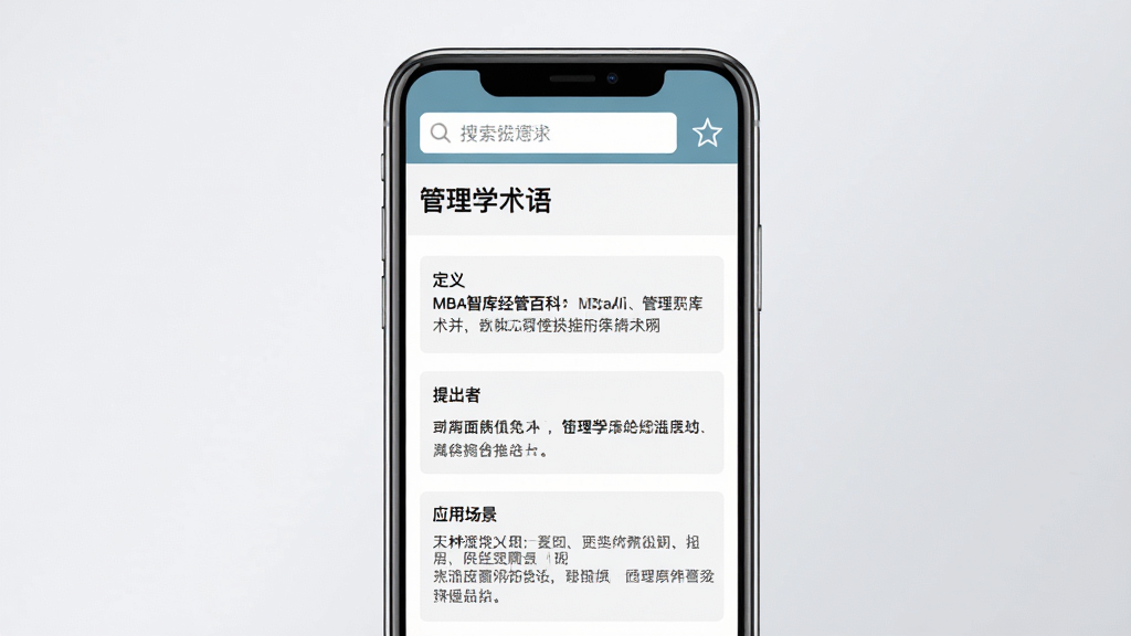 һ���ֻ���Ļ��ʾMBA�ǿ⾭�ܰٿƴ�������ҳ��ҳ�����Ϊ����ѧ������ķ���չʾ���塢����ߡ�Ӧ�ó���������Ϊ���¹���ʽ�Ű棬�����ˬǳɫ��ϸ�ڰ���ҳ�涥�����������ղذ�ť������Ϊ���ҽ��䣬���ʸɾ��������޶���Ԫ��