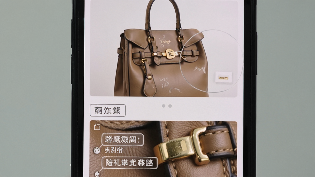 �����ݳ�Ʒ��ɫϸ��չʾ���棬����Ϊ�ֻ���Ļ�ڷŴ�İ����߽���������д������Ϊ���·������Ϸ�Ϊ����ͼ�·�Ϊϸ��ͼ���Ű�������򣬷��Ϊдʵ����磬ϸ�ڰ���ĥ����������˵���򣬻��ʸ��壬����ɾ����޶���Ԫ��