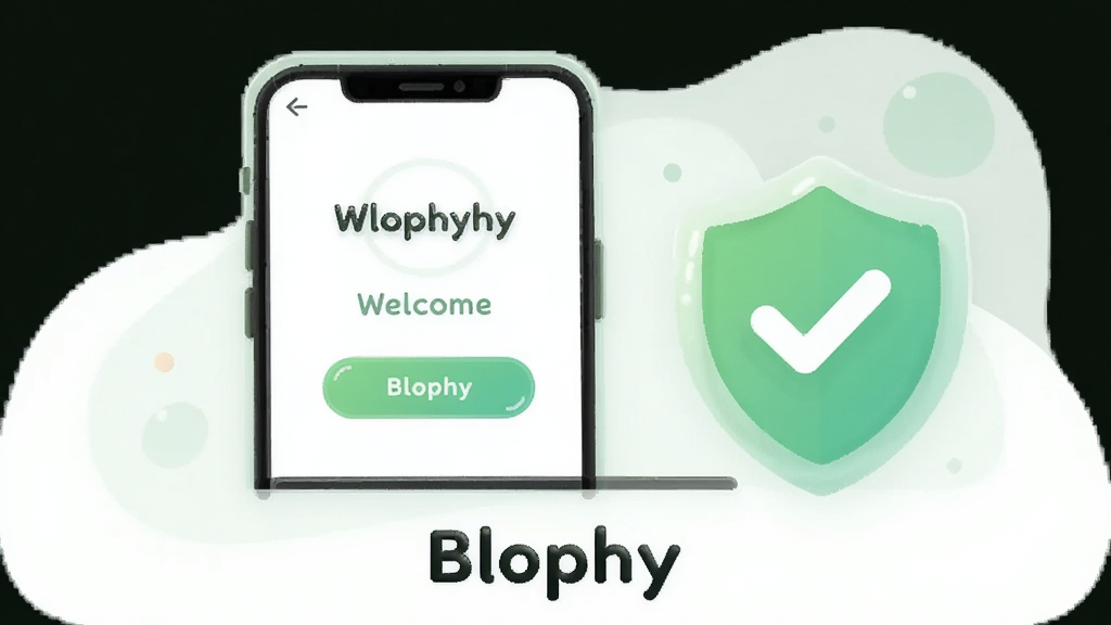 ����Ϊһ���ֻ���Ļ��ʾBlophy��װ��ɺ�Ļ�ӭ���棬�Ա߷���һ����ѡ����ͼ���ʾ��ȫ������Ϊ�ֻ�����ƫ�󣬶���ƫ�ң��Ű�Ϊ��湹ͼ���ײ����á�Blophy�����֣����Ϊ���Բ�Ǳ�ƽ�廭��ǳ�����ɫ����ϸ�ڰ�����Ļ�ڰ�ť�߹⡢���ƶԹ���������ɫԲ�㣻��������������ɾ����޶���Ԫ��