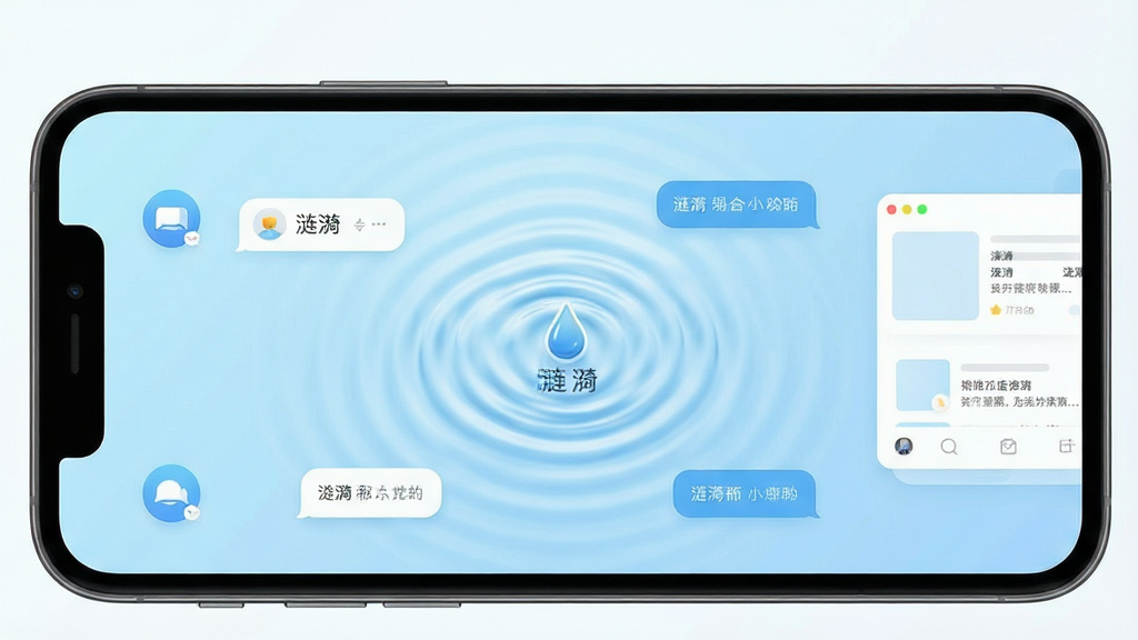 画面主体为一部智能手机屏幕,屏幕上显示一款名为