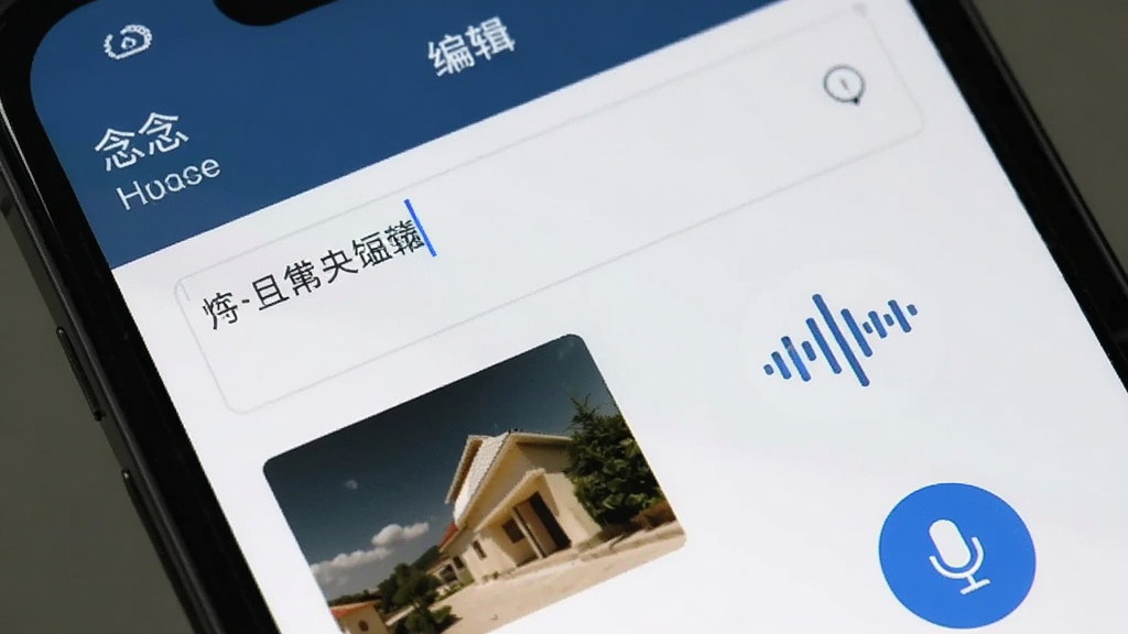 一部手机屏幕特写,显示“念念”应用的记录编辑界面,画面中同时呈现文字输入框、语音波形图标和图片缩略图三个区域,主体为手机屏幕,布局采用上下分区排版,风格清爽扁平化,细节包括输入光标和麦克风按钮,画质清晰,干净,无多余元素