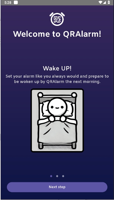 QRAlarm 安卓版 扫码闹钟 界面