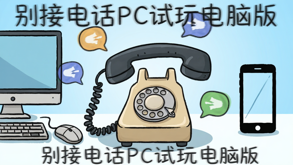 �����������һ����ʽת�̵绰�����绰��Ͳ����΢΢��б����Χ���ƶ����ɫ��������ͼ�꣬���Ϊ������ʾ������������ϣ��Ҳ�Ϊ�ֻ�������Ӱ������Ϊǳ��ɫ���䣬������ñ�ƽ��ͨ�廭���ϸ�ڰ����ֻ������ʸ��������Ӱ�����������ɾ������������ֱ�ע����ӵ绰PC������԰桱���޶���װ��Ԫ��